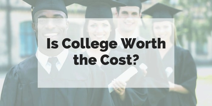 College worth going averages beyond discounting