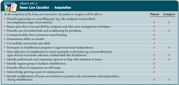 Nursing care plan for amputation