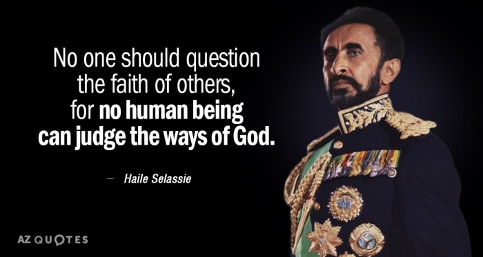 According to haile selassie who should stop the aggressors